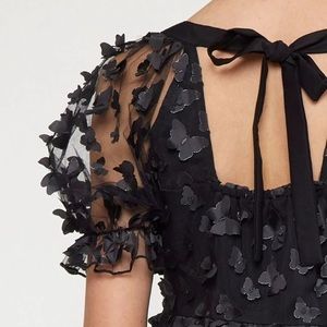 Entro Black Butterfly Babydoll Dress Size S